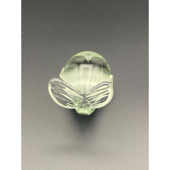 Blown Glass Whale Figurine Paperweight Handmade Ngwenya Glass Small Clear - Picture 5 of 8